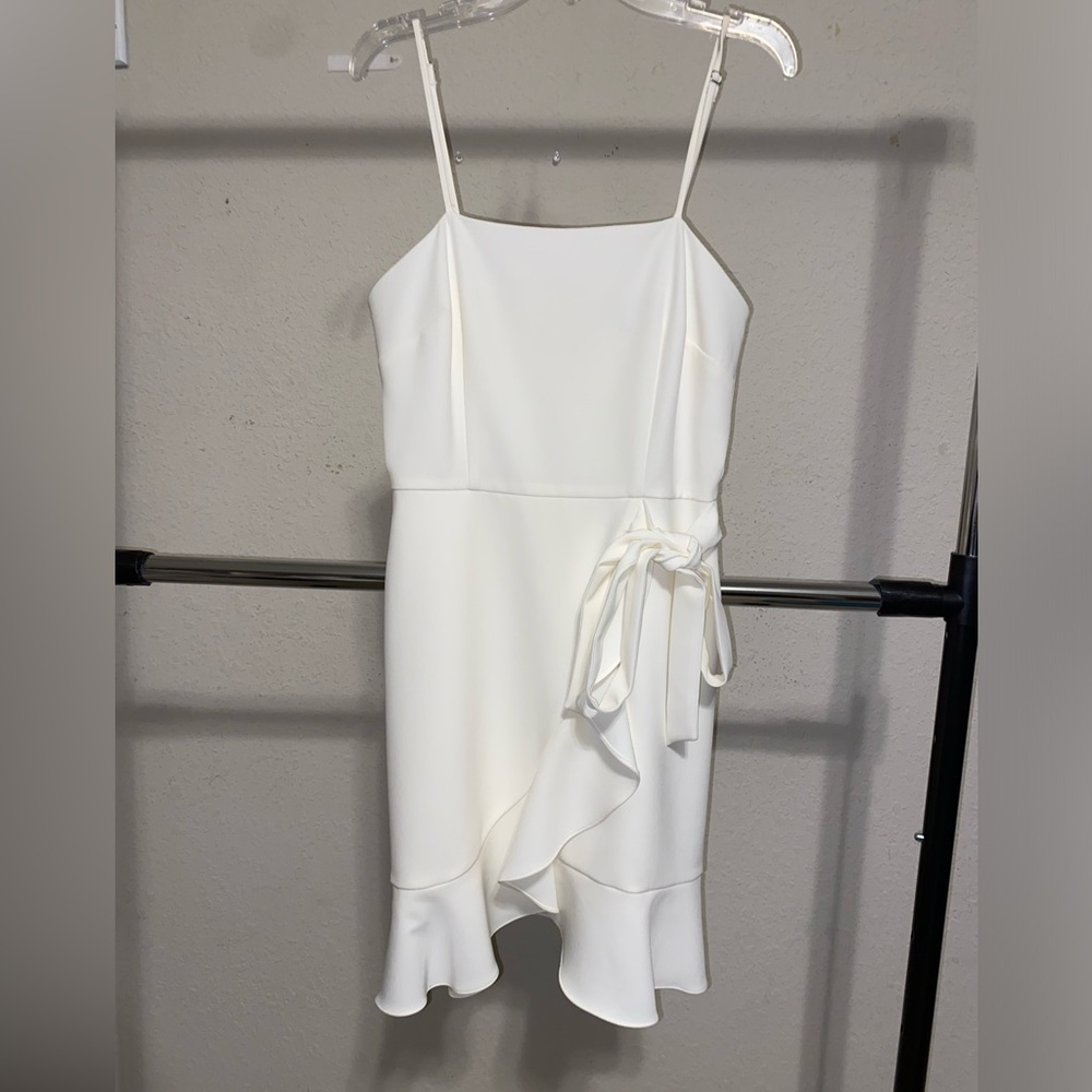 Gianni Bini White Ruffle Dress
